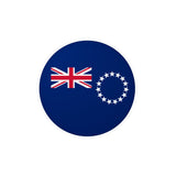 Cook Islands Flag Round Sticker in Multiple Sizes - Pixelforma
