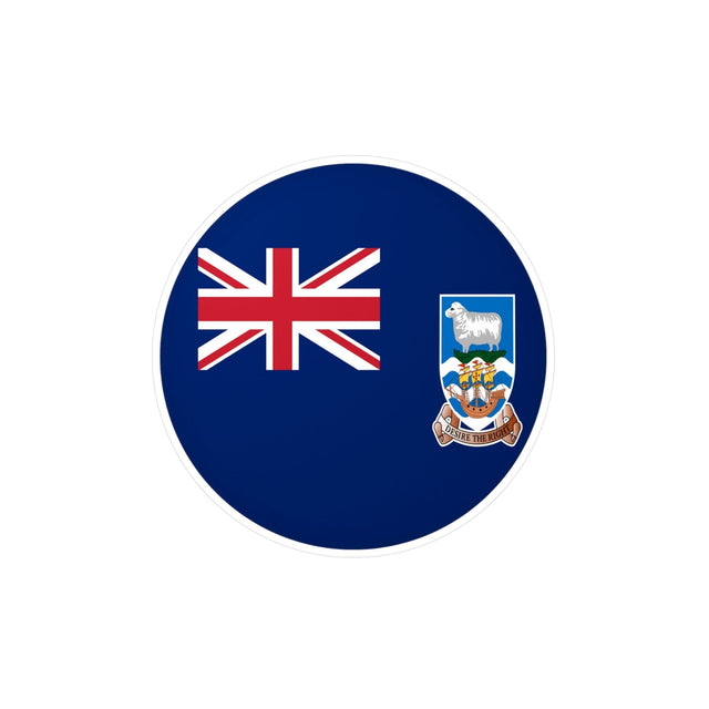 Falkland Islands Flag Round Sticker in Multiple Sizes - Pixelforma
