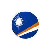 Marshall Islands Flag Round Sticker in Multiple Sizes - Pixelforma