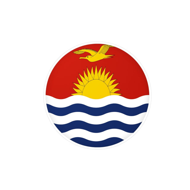 Autocollant rond Drapeau des Kiribati en plusieurs tailles - Pixelforma