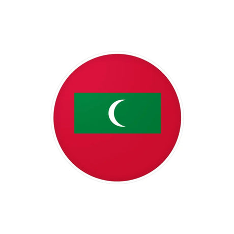 Autocollant rond Drapeau des Maldives en plusieurs tailles - Pixelforma 