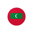 Maldives Flag Round Sticker in Multiple Sizes - Pixelforma