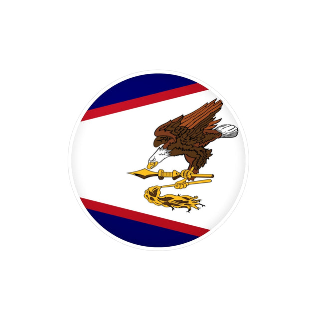 American Samoa Flag Round Sticker in Multiple Sizes - Pixelforma