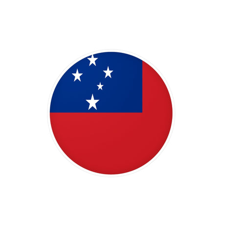 Samoa Flag Round Sticker in Multiple Sizes - Pixelforma