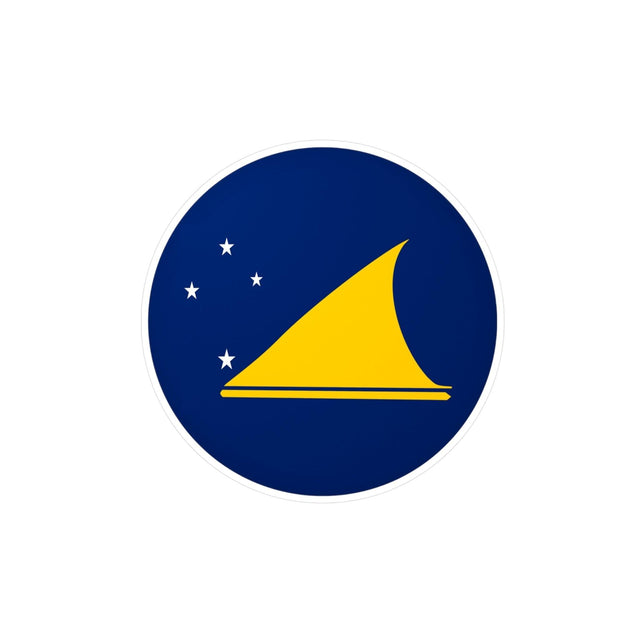 Autocollant rond Drapeau des Tokelau en plusieurs tailles - Pixelforma