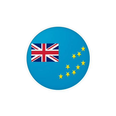 Autocollant rond Drapeau des Tuvalu en plusieurs tailles - Pixelforma 