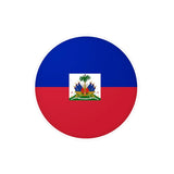 Autocollant rond Drapeau d'Haïti en plusieurs tailles - Pixelforma 