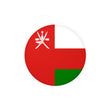 Oman Flag Round Sticker in Multiple Sizes - Pixelforma