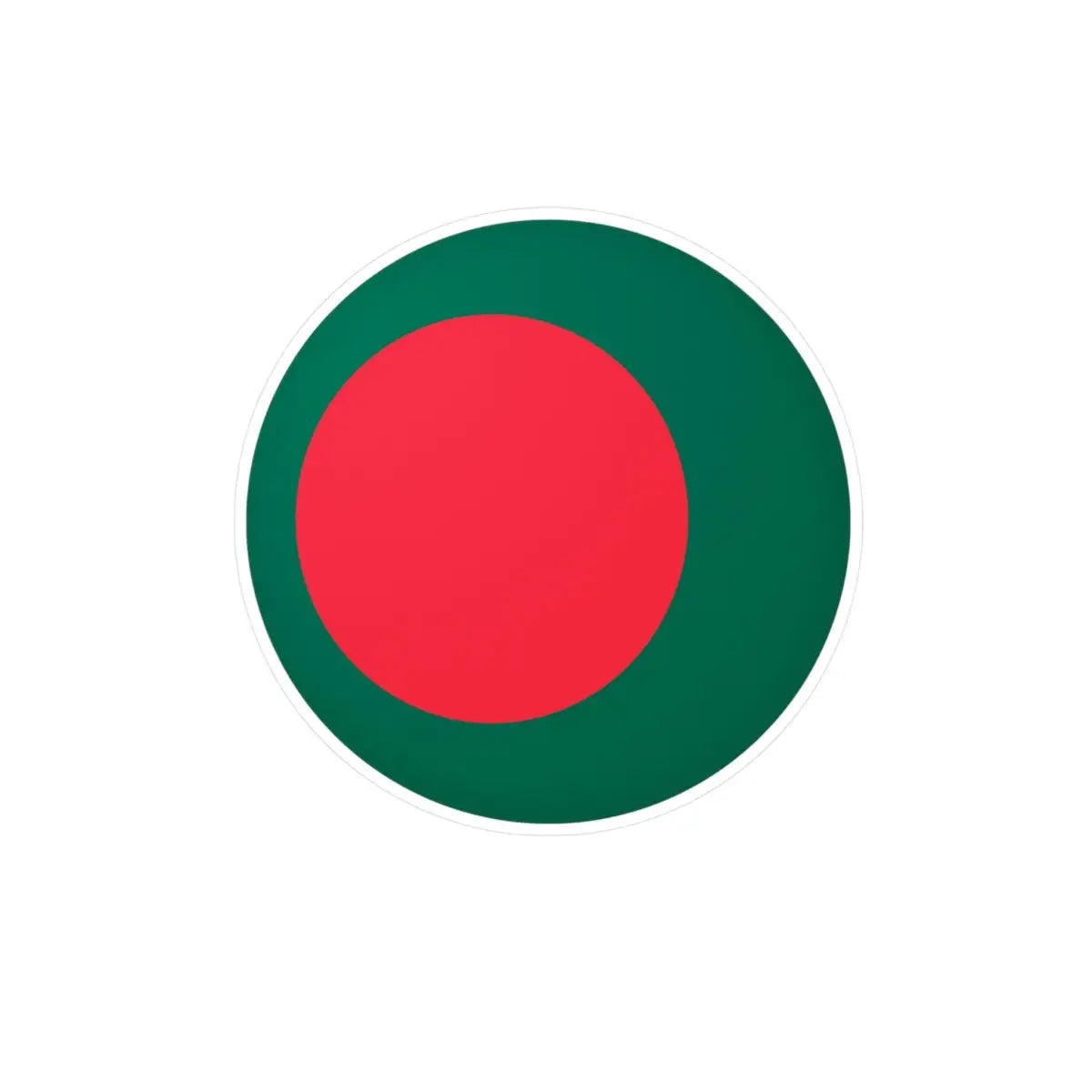 Autocollant rond Drapeau du Bangladesh en plusieurs tailles - Pixelforma 