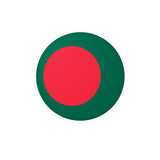 Bangladesh Flag Round Sticker in Multiple Sizes - Pixelforma