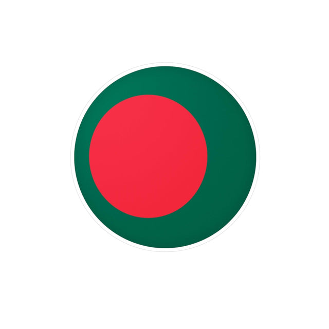 Autocollant rond Drapeau du Bangladesh en plusieurs tailles - Pixelforma