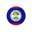 Belize Flag Round Sticker in Multiple Sizes - Pixelforma