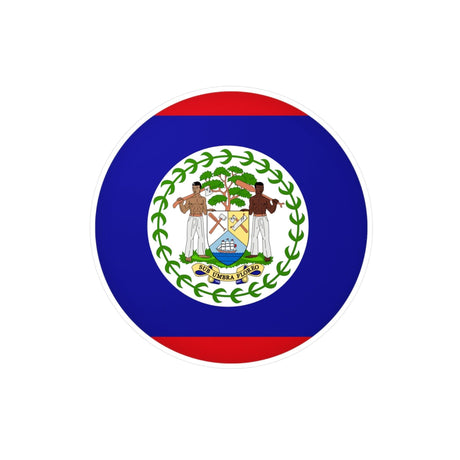 Autocollant rond Drapeau du Belize en plusieurs tailles - Pixelforma