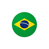 Brazil Flag Round Sticker in Multiple Sizes - Pixelforma
