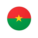 Autocollant rond Drapeau du Burkina Faso Drapeau du Burkina Faso en plusieurs tailles - Pixelforma