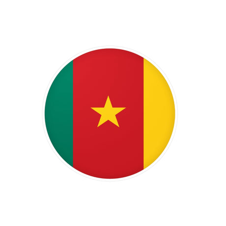 Cameroon Flag Round Sticker in Multiple Sizes - Pixelforma