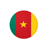 Autocollant rond Drapeau du Cameroun en plusieurs tailles - Pixelforma