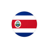 Costa Rican Flag Round Sticker in Multiple Sizes - Pixelforma