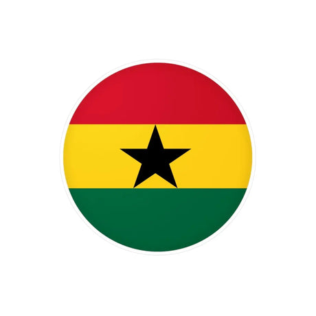 Autocollant rond Drapeau du Ghana en plusieurs tailles - Pixelforma 