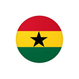 Autocollant rond Drapeau du Ghana en plusieurs tailles - Pixelforma