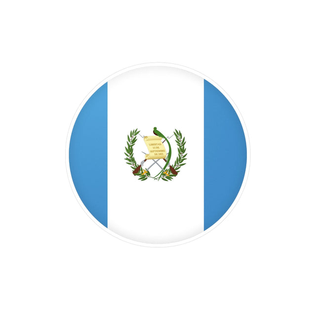 Guatemala Flag Round Sticker in Multiple Sizes - Pixelforma
