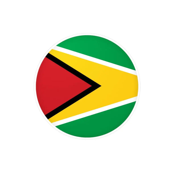 Autocollant rond Drapeau du Guyana en plusieurs tailles - Pixelforma 