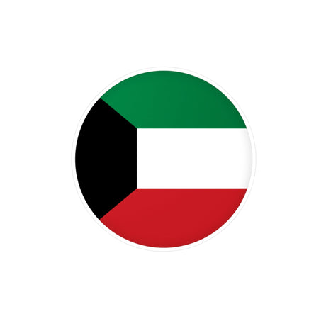 Kuwait Flag Round Sticker in Multiple Sizes - Pixelforma