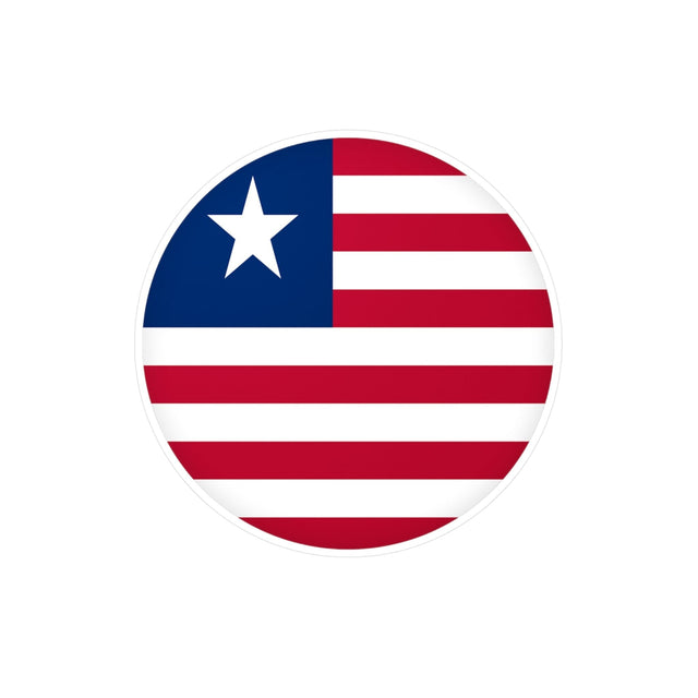 Liberia Flag Round Sticker in Multiple Sizes - Pixelforma