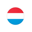 Luxembourg Flag round sticker in several sizes - Pixelforma