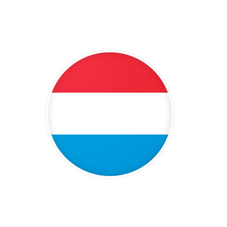 Autocollant rond Drapeau du Luxembourg en plusieurs tailles - Pixelforma