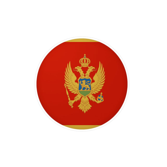 Flag of Montenegro round sticker in several sizes - Pixelforma