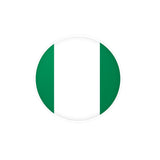 Nigeria Flag Round Sticker in Multiple Sizes - Pixelforma