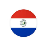 Autocollant rond Drapeau du Paraguay en plusieurs tailles - Pixelforma 