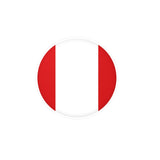 Peruvian Flag Round Sticker in Multiple Sizes - Pixelforma