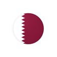 Qatar Flag Round Sticker in Multiple Sizes - Pixelforma