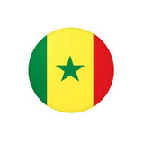 Autocollant rond Drapeau du Sénégal en plusieurs tailles - Pixelforma