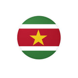 Autocollant rond Drapeau du Suriname en plusieurs tailles - Pixelforma