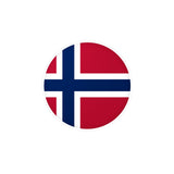 Svalbard and Jan Mayen Flag Round Sticker in Multiple Sizes - Pixelforma