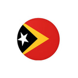 Autocollant rond Drapeau du Timor oriental en plusieurs tailles - Pixelforma