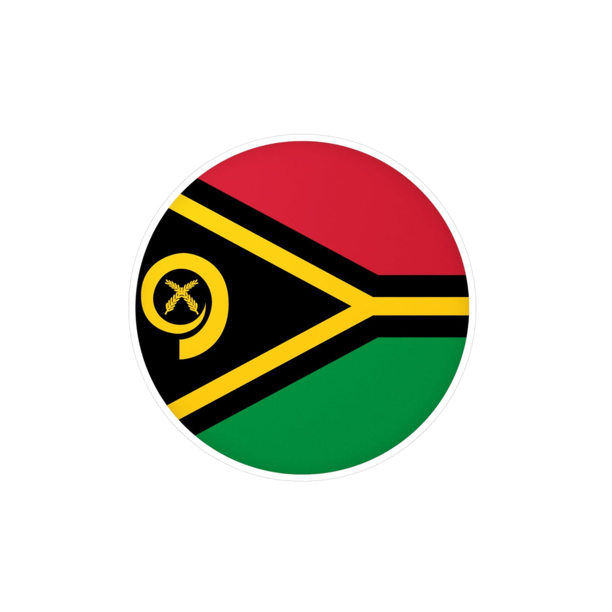 Vanuatu Flag Round Sticker in Multiple Sizes - Pixelforma