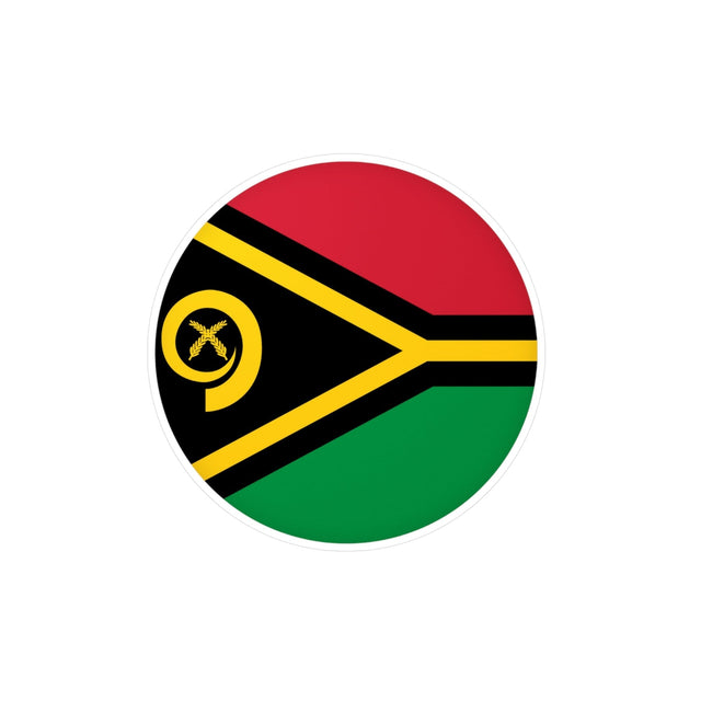 Vanuatu Flag Round Sticker in Multiple Sizes - Pixelforma