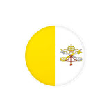 Autocollant rond Drapeau du Vatican en plusieurs tailles - Pixelforma 