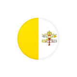 Autocollant rond Drapeau du Vatican en plusieurs tailles - Pixelforma