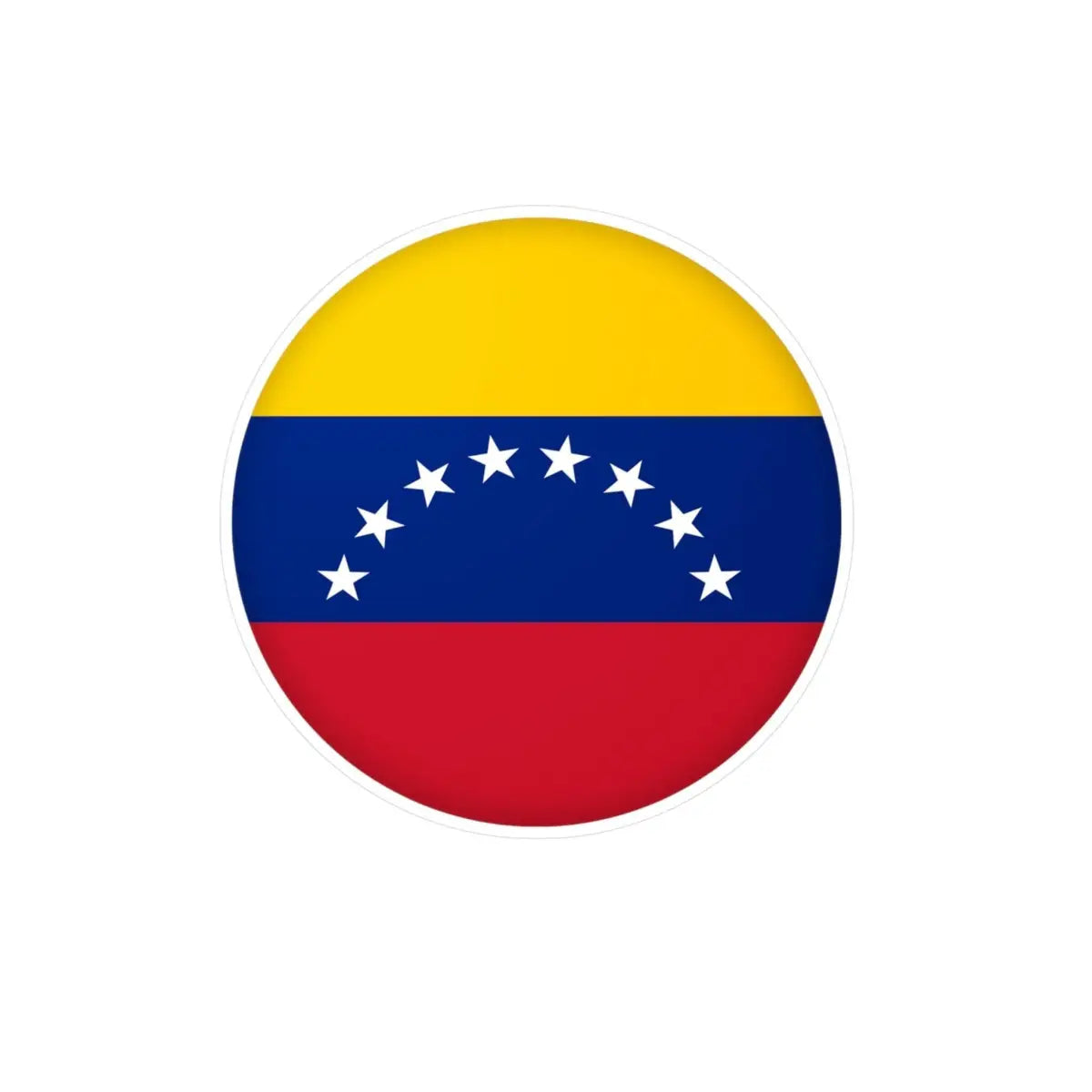 Autocollant rond Drapeau du Venezuela en plusieurs tailles - Pixelforma 