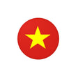 Vietnam Flag Round Sticker in Multiple Sizes - Pixelforma