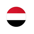 Yemen Flag Round Sticker in Multiple Sizes - Pixelforma