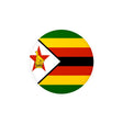 Zimbabwe Flag Round Sticker in Multiple Sizes - Pixelforma