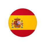 Autocollant rond drapeau espagne pvc résistant décoration
