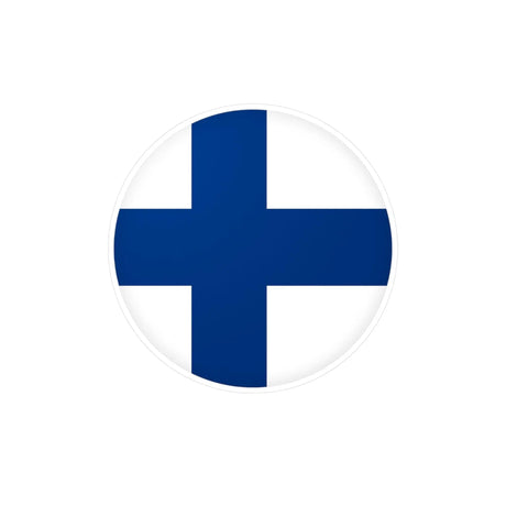 Autocollant rond drapeau finlande en pvc résistant