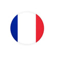 Autocollant rond drapeau france pvc résistant forme décorative